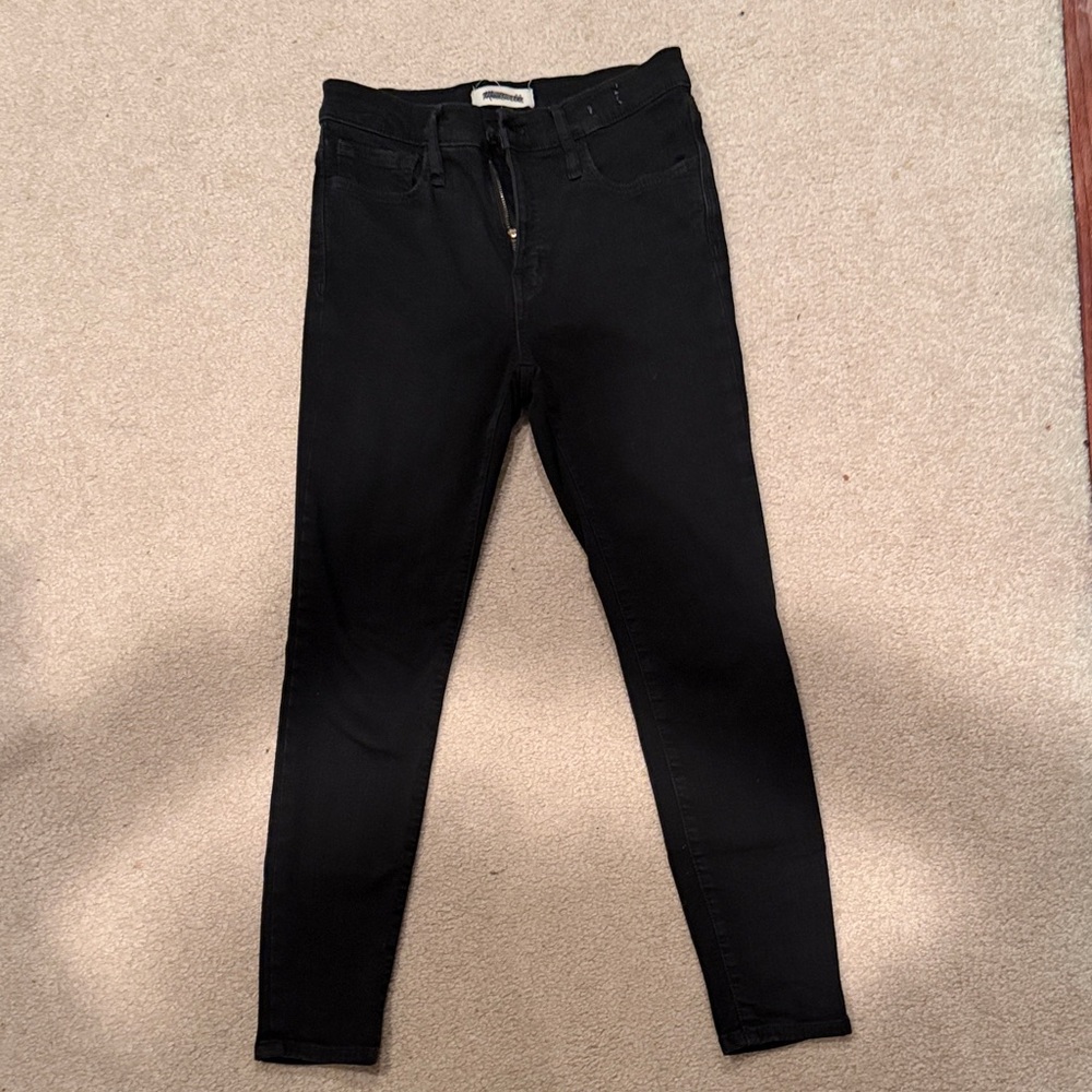 Madewell Roadtripper Black Skinny Jeans sz 27